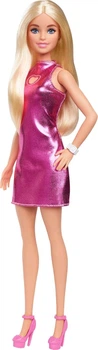 Лялька Барбі Модниця Блондинка у рожевій міні-сукні металік Barbie Fashionistas Metallic Pink Minidress, Blond Hair 230