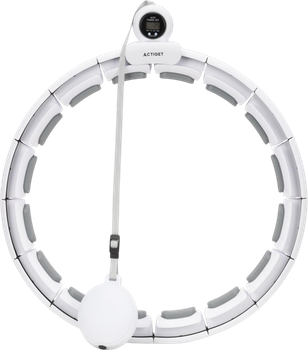 Обруч Actiget з обтяженням, лічильником та масажними накладками 35 см Біло-сірий ACT0140 (5908455309622)