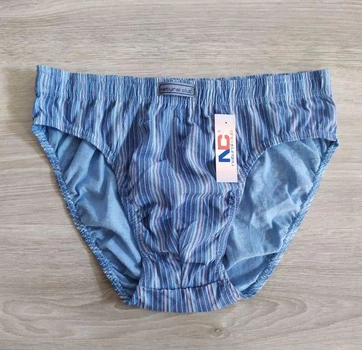 Трусы мужские плавки Natural Club хлопок Полоска светлая М голубой (105-Cotton_3)