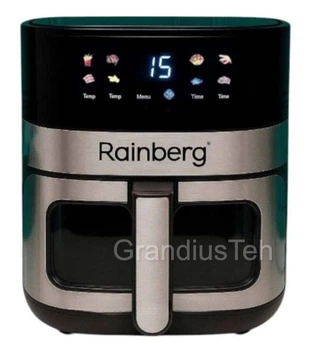 Аерогриль Rainberg, 3800 Вт, 8.5 л, багатофункціональна фритюрниця, фритюрниця безмасляна, аерогриль раїнберг