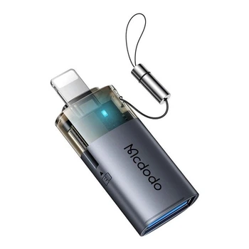 Адаптер McDodo USB-A to Lightning с TF Card Reader Черный 2-в-1