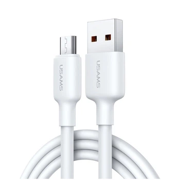Кабель Micro USB 2A 1м для заряджання та передачі даних білий USAMS SJ607