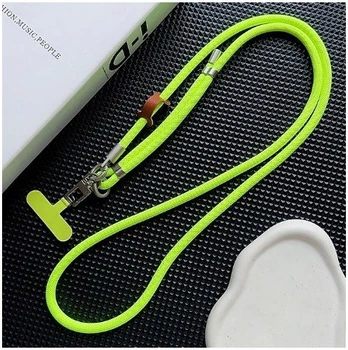 Шнурок на шею Color Cord неоновый желтый для украшения телефона и аксессуаров для удобства ношения