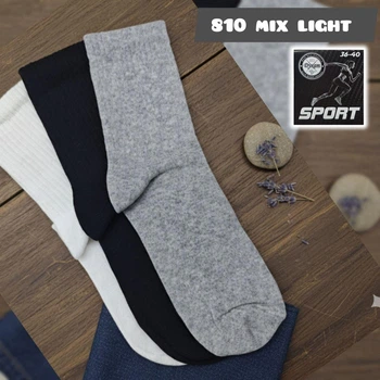 Женские высокие спортивные носки Дукат 36-40, тенниска, набор 6 пар, 810 Mix Light