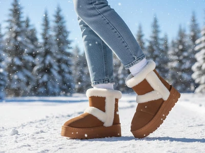 Угги женские No Brand С432 зимние коричневые 40 26 см