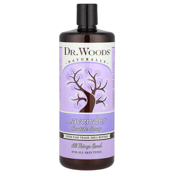 Лавандовое кастильское мыло Dr. Woods "Lavender Castile Soap" с маслом ши (946 мл)