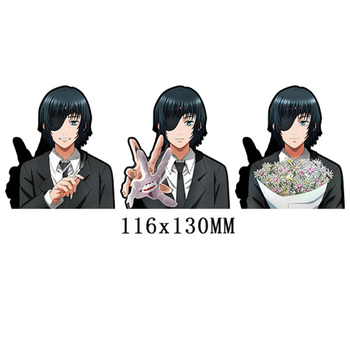 Голографическая наклейка Человек бензопила Химено Chainsaw Man Himeno 116 х 130 мм