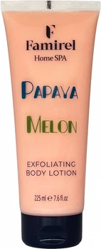 Відлущувальний лосьйон для тіла Famirel Home Spa Exfoliant Body Lotion Melon & Papaya Диня та папайя 225 мл (7290114086028)
