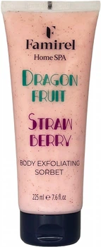 Відлущувальний сорбет для тіла Famirel Home Spa Exfoliant Body Sorbet Dragon Fruit & Strawberry Пітахайя та полуниця 225 мл (7290114086059)