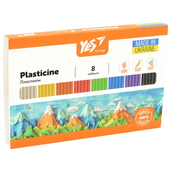 Пластилін 8кол. YES 540687 O'range Line 160г, стек /540687/