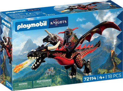 Набір іграшок Playmobil Knights Чорний дракон 72114 (4008789721143)
