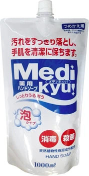 Антибактеріальне мило-пінка для рук Rocket Soap Medi Kyu Medicated Foaming Hand Soap з ароматом лайма змінний блок 1 л (4571113800659)