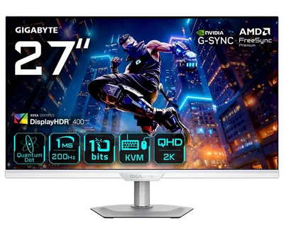 Монитор Gigabyte 27” M27Q2 QD ICE Gaming Monitor White QHD IPS 200Hz / OC 210Hz (M27Q2 QD ICE Gaming Monitor)