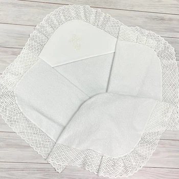 Махровая крыжма для крещения"Амина" 90*90см