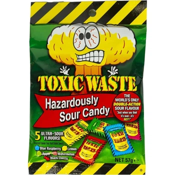 Кислі льодяники Toxic Waste Hazardously Candy Sour Bag Токсик Вейст 57г