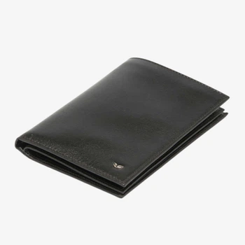 Чоловіче шкіряне портмоне TERGAN 1219 Black Rustic — Для паспорта та автодокументів, Натуральна шкіра, Чорне
