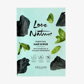 Скраб-шампунь для волос с углем и органической мятой Love Nature Oriflame 20 мл