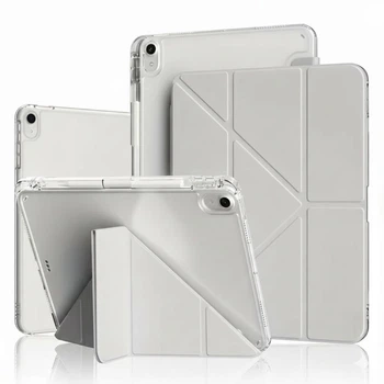 Чохол iPad 7/8/9 10.2" 2019-2021 | Air 3 10.5" | Pro 10.5" Acrylic Clear Frame Transformer Pen Slot light gray