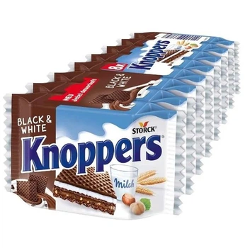 Вафли Knoppers Black & White 8 шт 200 г