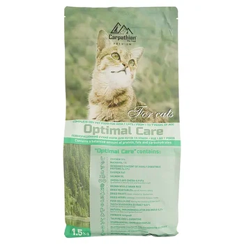 Сухой корм для взрослых кошек Carpathian Pet Food Optimal Care (курица и скумбрия), 1,5 кг