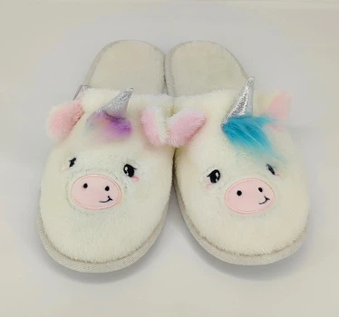 Жіночі домашні капці Homeboots “Єдиноріг» Білі 40-41 (27 см)