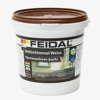 Краска противогрибковая Feidal Antischimmel Weiss Белая 1л