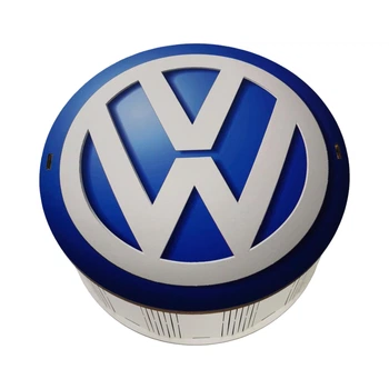 "Запаска справжнього автомобіліста VOLKSWAGEN" Дерев'яний бокс з солодощами №101/74, 1 кг, (21х21х9см), арт. 101_Д_74