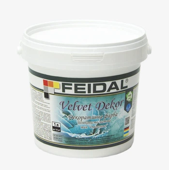 Краска интерьерная декоративная шелковисто-матовая Feidal Velvet Dekor Белая 1л
