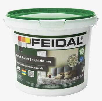 Рельефная краска Feidal Innen Relief Beschichtung Белая 5л