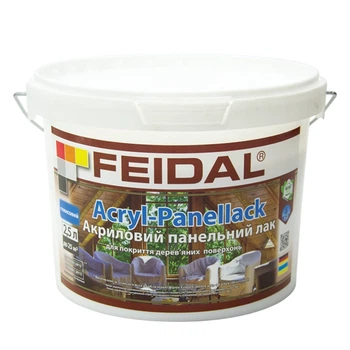Лак панельный на водной основе без запаха Feidal Acryl-Panellack Глянцевый 2,5л
