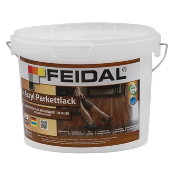 Лак паркетный на водной основе Feidal Acryl Parkettlack Глянцевый 1л