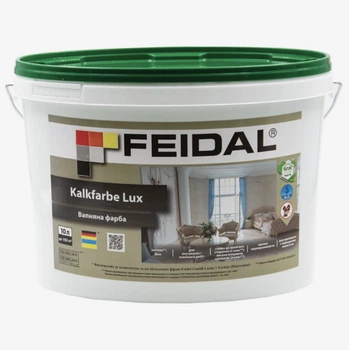 Краска известковая для внутренних и внешних работ Feidal Kalkfarbe Lux Белая 2,5л