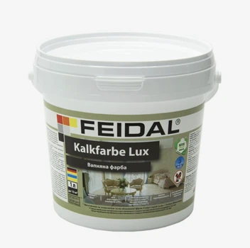 Краска известковая для внутренних и внешних работ Feidal Kalkfarbe Lux Белая 1л