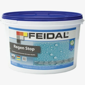 Краска силиконовая фасадная Feidal Regen Stop Бесцветная 5л