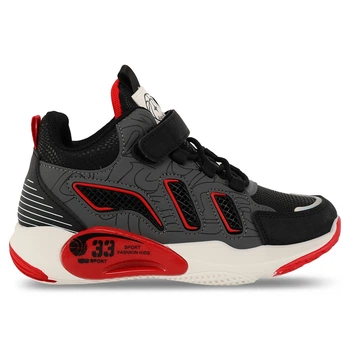 Детские высокие баскетбольные кроссовки SP-Sport Kid's Edition 2410-1 размер 36 Grey-Black-Red
