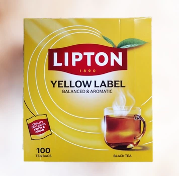 Чай черный Lipton Yellow Label, 100 пакетиков