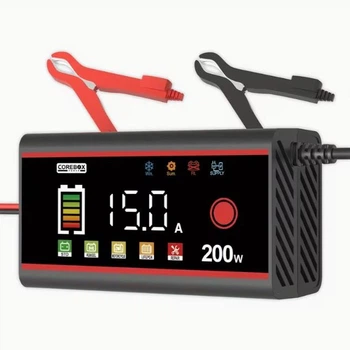 Зарядное устройство для автомобильного аккумулятора Corebox 12V 15A автоматическое для AGM GEL LiFePO4