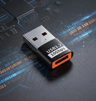 Адаптер Перехідник USB 3.2 на Type-C Female 10Gbps SuperSpeed Converter Високошвидкісний для ПК та ноутбуків