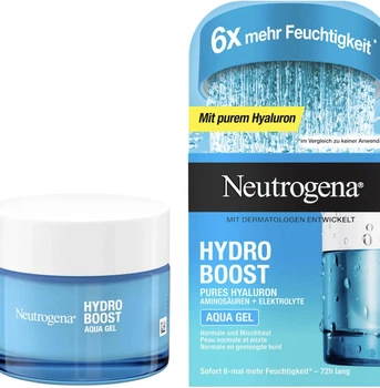 Легкий увлажняющий гель с гиалуроновой кислотой Neutrogena Gesichtsgel Hydro Boost Aqua, 50 ml