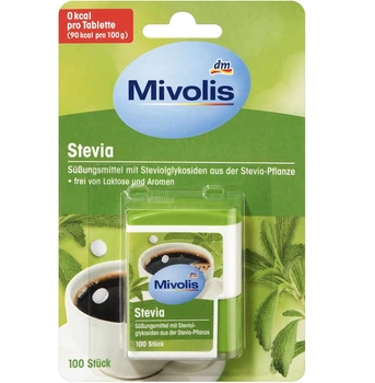 Стевія корисний замінник цукру Mivolis Stevia Tabletten 100 St