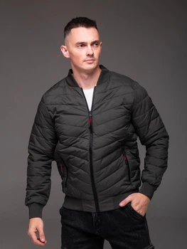Куртка бомбер чоловіча стьобана 2XL хакі (4884327s4)