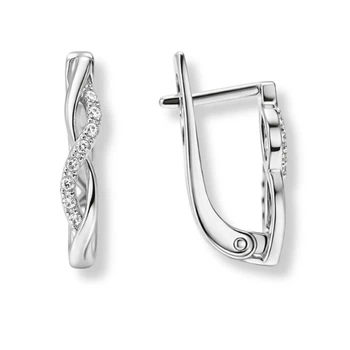 Серьги серебряные Фантазия с фианитами Silver Style (24251.10 sku:2300103910571)