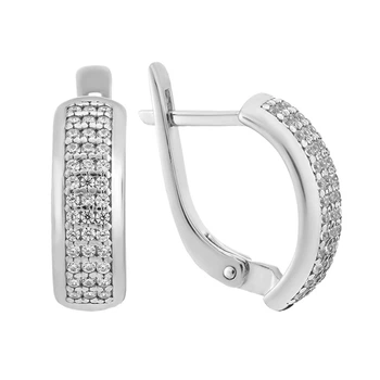 Сережки срібні доріжка з фіанітами Silver Style (20421.10 sku:2300104236724)