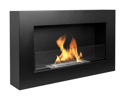 Біокамін BIOkominkiGMT 650х400 BOX чорний матовий (зі склом)