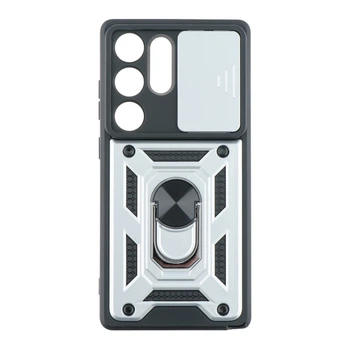 Чехол накладка Guard Shield Armor с кольцом для Samsung Galaxy S25 Ultra 5G Silver