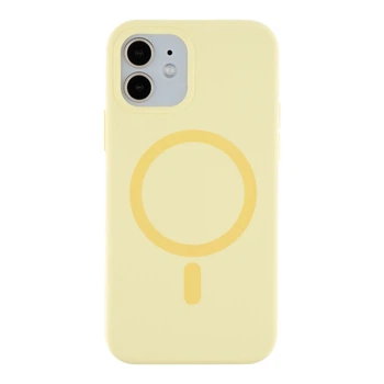 Чохол Premium Glow Silicone Case with Magsafe для iPhone 12/12 Pro Yellow