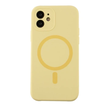 Чохол Glow Silicone Case Full Camera with Magsafe для iPhone 12 Yellow