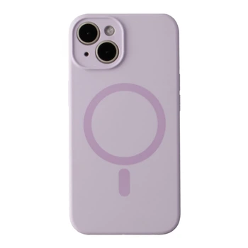 Чохол Glow Silicone Case Full Camera with Magsafe для iPhone 13 Light purple