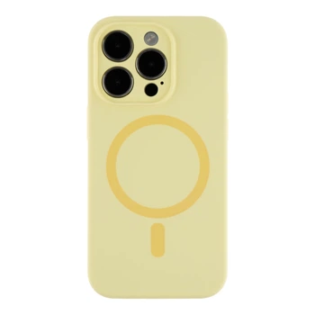Чохол Glow Silicone Case Full Camera with Magsafe для iPhone 14 Pro Yellow