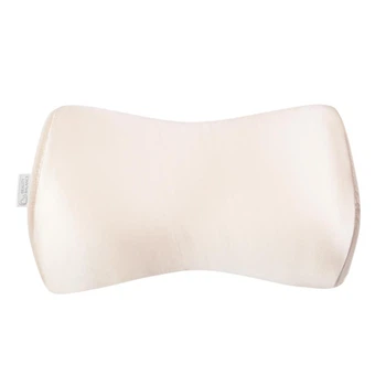 Ортопедична подушка для сну на животі Roller Pillow №2 (під живіт) від Beauty Balance, шовкова наволочка, колір Бежевий, 41х23х9 см